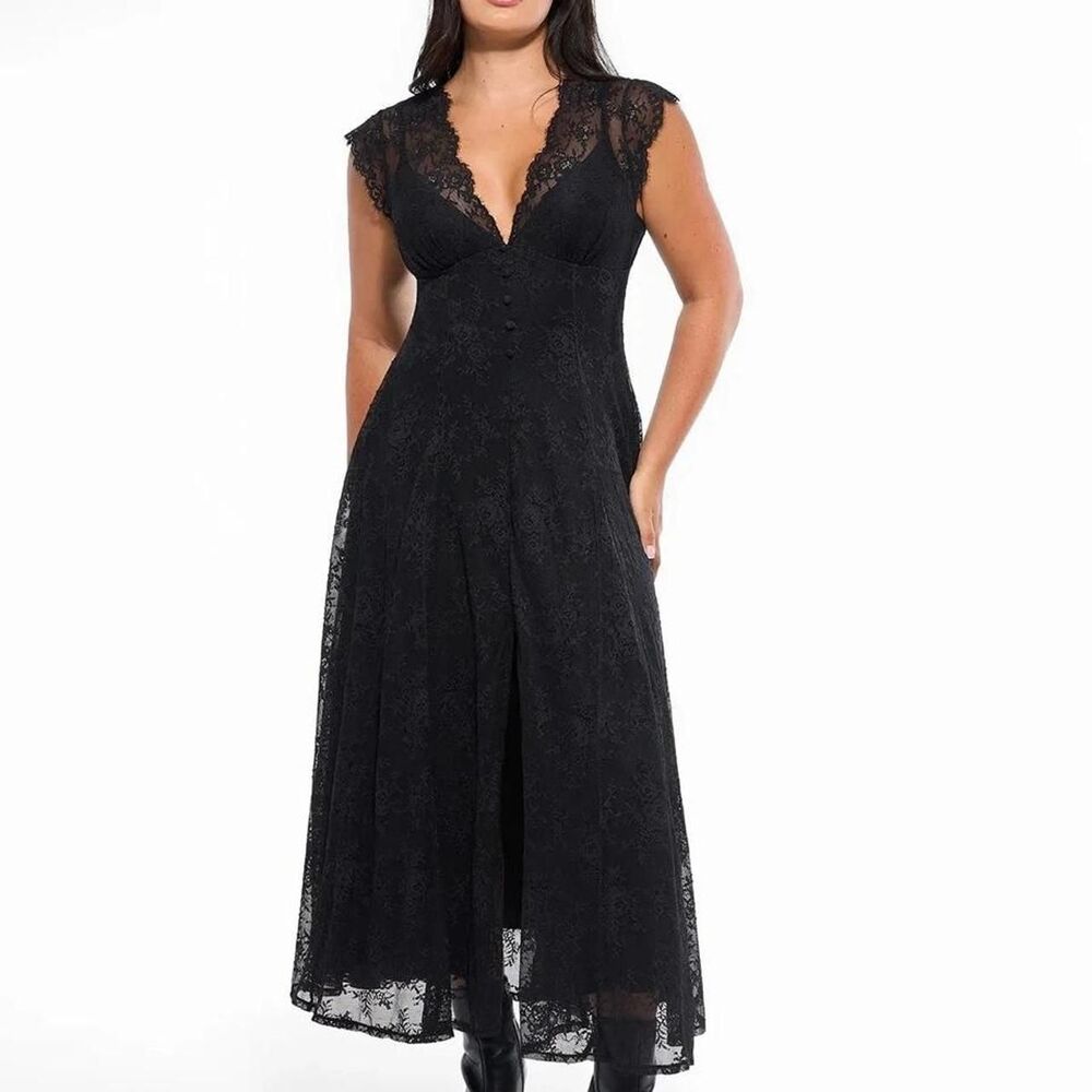 Popilush Women's Black Dress